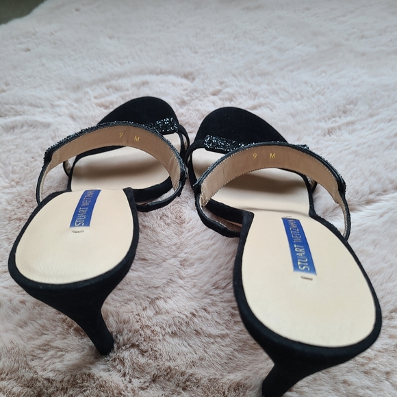 Authentic Stuart Weitzman Black Strappy Sandals - Picture 6 of 7
